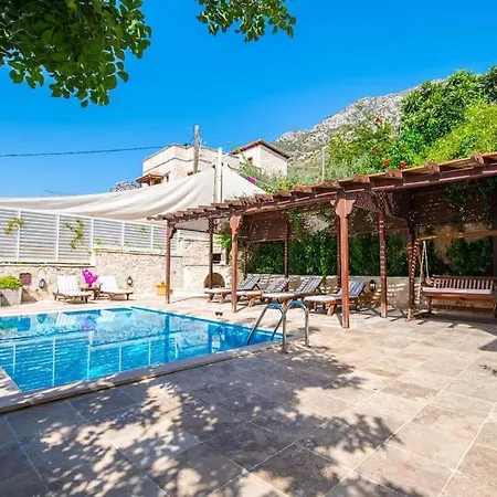 Villa Marsilya Is Stone House For 8 People With A Magnificent Sea View In Kalkan Kaş